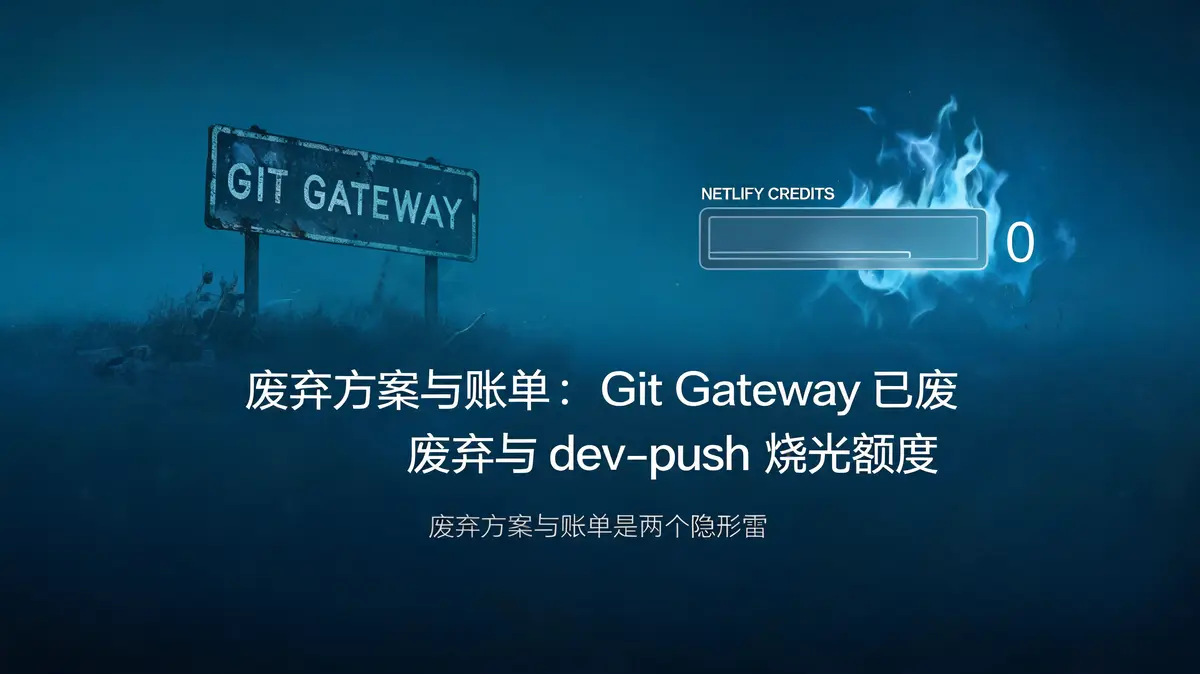 废弃方案与账单：Git Gateway 已废弃与 dev-push 烧光额度