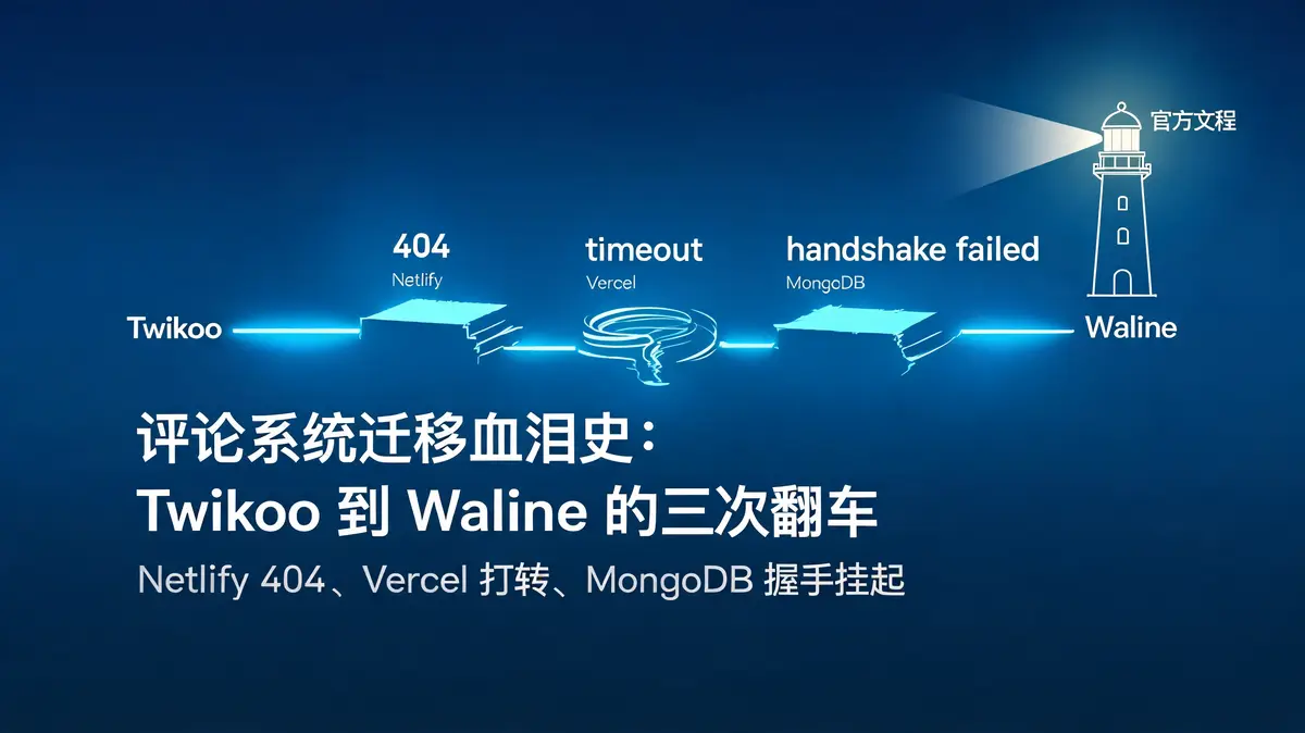 评论系统迁移血泪史：Twikoo 到 Waline 的三次翻车